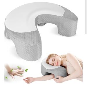 Side Sleeper Pillow - Ergonomic Memory Foam Shoulder Pillow with Arm Holes